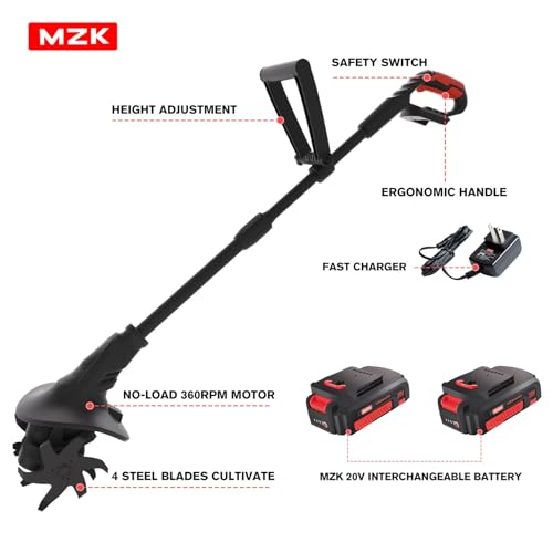20V Cordless Tiller Cultivator (8 inch)