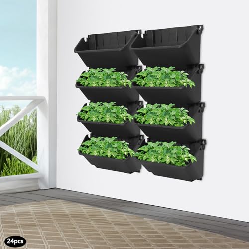 Vertical Wall Planter with 24 Pots