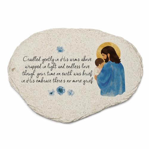 Infant Memorial Garden Stone (Jesus Holding Baby / Large)