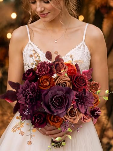 Fall Artificial Flowers (Burgundy)