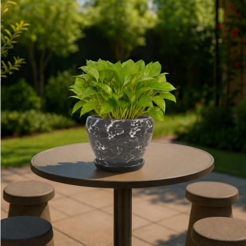 6 Inch Plant Pots (Gemstone Gray / 6 Inch)