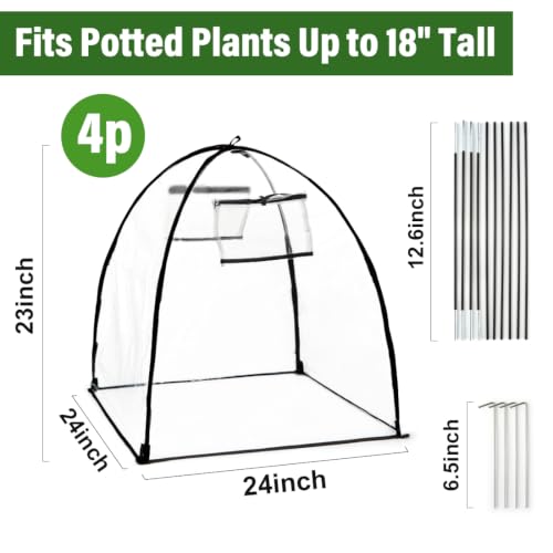 Plant Covers Freeze Protection (24*23in 4P / Clear)
