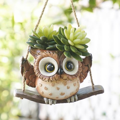 Swing Owl Hanging Planters for Indoor Plants