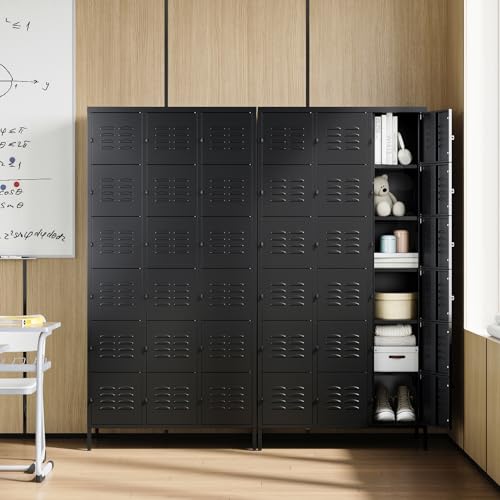 Metal Lockers for Employees (18 Door / Black)