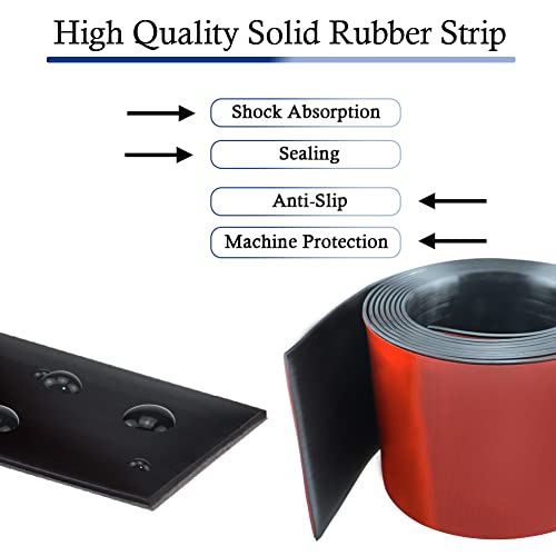 Neoprene Rubber Strips with Adhesive Backing Rubber Sheets (40 Foot)