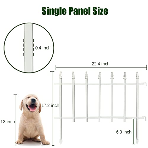 18"H x 22"W Decorative Metal Garden Border Fence (13.76 Sq Ft)