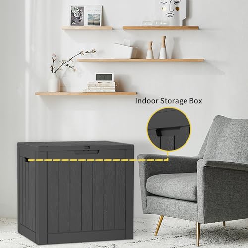 33 Gallon Outdoor Deck Box (Black / 33 Gallon)
