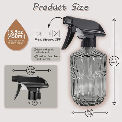 Glass Plant Spray Bottle (Dark Grey)