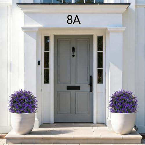 4 Pack Artificial Lavender Topiary Balls with Ground Spikes (Lavender Ball 4pcs)
