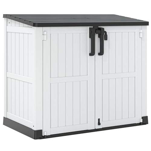 Outdoor Storage Cabinet 36 Cu Ft with Lockable Doors (Ashen / 30.1"×52.1"×44.3")