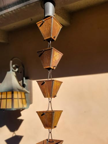 Medium Square Cups Rain Chain