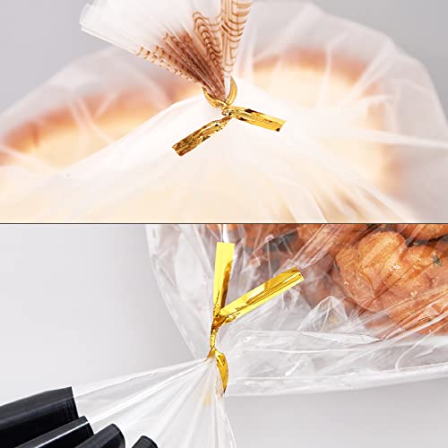 800 Pcs 4" Metallic Twist Ties (Gold)