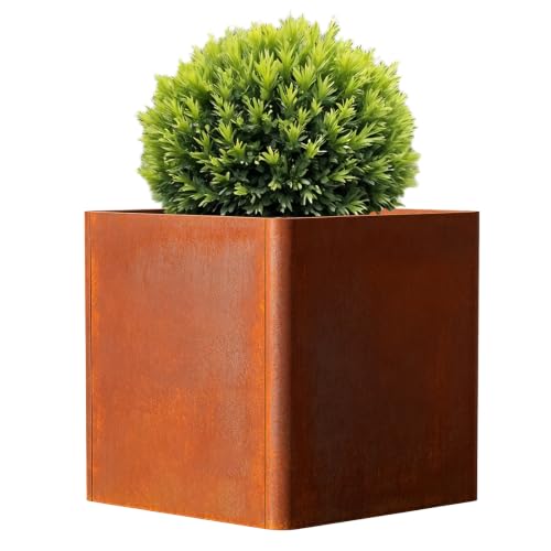 Corten Steel Planter Box 24 Inch (Corten / 24"L x 24"W x 24"H)