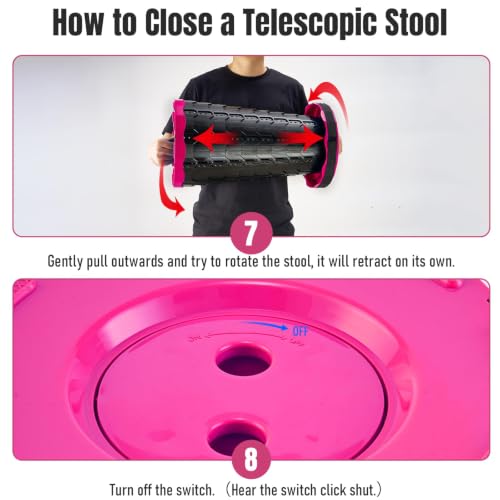 Upgraded Foldable Stool Thickened (Pink / 2pack)