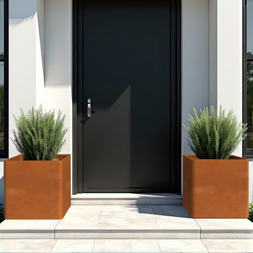 Corten Steel Planters 20 Inch (Corten / 20"L x 20"W x 20"H)