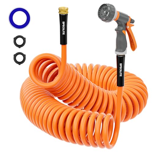 Hot Cold Garden Water Coil Hose 50 ft x 1 (50FT)