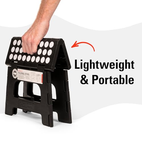 Rhino Foldable Step Stool (8 Inch / Black)