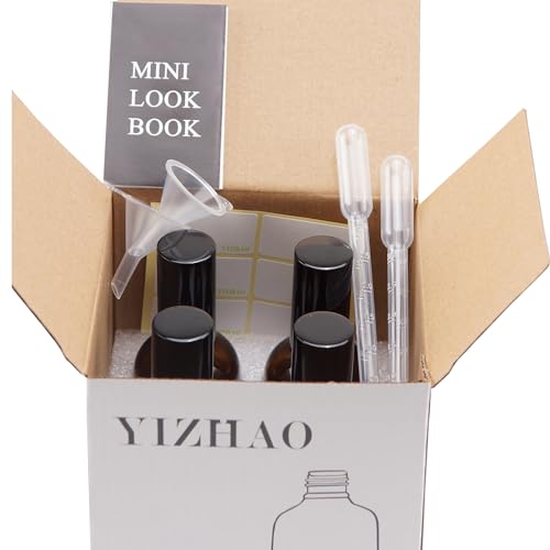 Amber Glass Spray Bottles 4oz (4 Count)