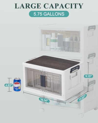 23QT Storage Bins with Lids for Closet (White / 23QT)