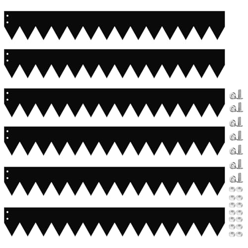 6 Pack Metal Edging for Landscaping (Black / 4 inches)