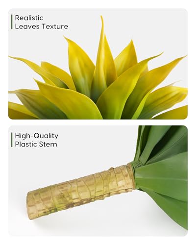 Artificial Agave Plant Set (Yellow*2 / 28 Inches)