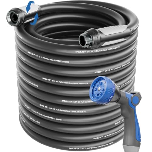 Garden Water Hose 150 ft x 5 (Black / 150 FT)