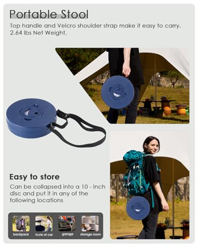 18 in Collapsible Stool (Navy)