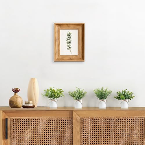 4 Packs Small Fake Plants in Galvanized Pots Rustic Farmhouse Decor (4 Count)