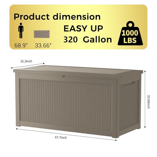 Outdoor Storage Box (Grey / 320 Gallon)