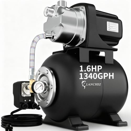 1.6HP Shallow Well Garden Pump (Matte Black)