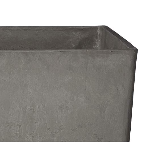 PSW Pot Collection Contempo Tall Square for Indoor and Outdoor Plants and Gardens (Cement Color / 13 by 13 by 28 Inches)