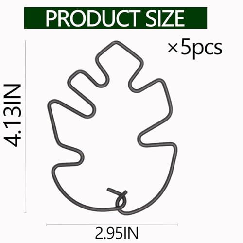 4.13x2.95in Monstera Plant Stem Support (Black / 4.13IN*2.95IN)