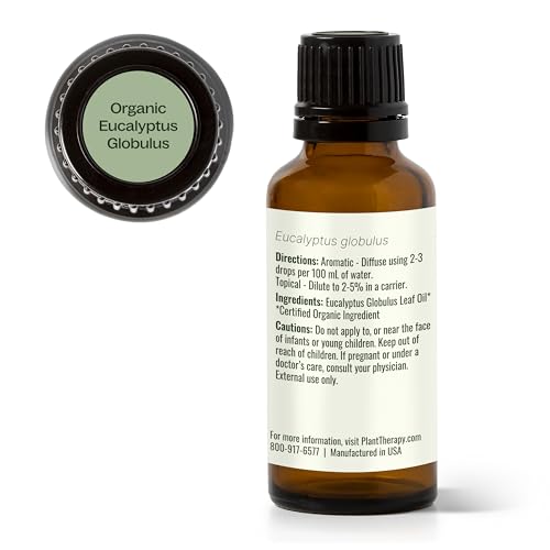 Organic Eucalyptus Globulus Essential Oils 30 mL (1 Fl Oz (Pack of 1))