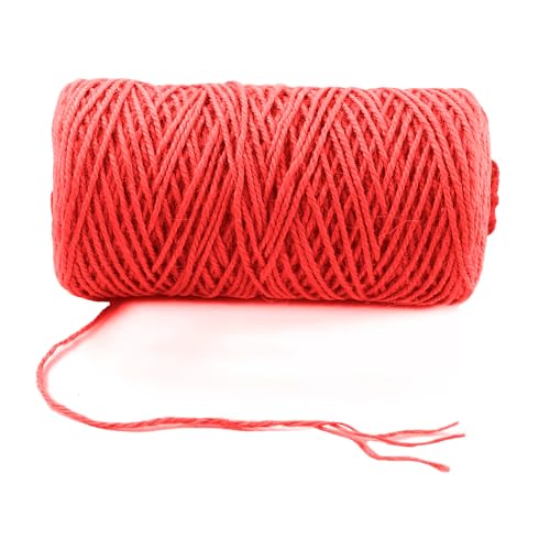 3mm x 500 Feet Red Jute Rope (Red / 3mm x 500 Ft)