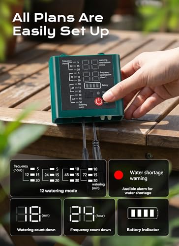 Solar Drip Irrigation System with USB Charging (Green)