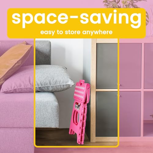 12 Pack 11 Inch Folding Step Stool (Pink / 11 Inch( Pack of 12))