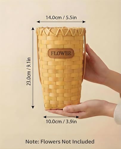 Woven Hanging Basket for Wall Door (Cone-Shaped)