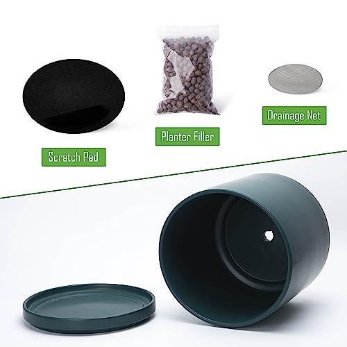 2 Pack Ceramic Pots with Saucers (2 Count)