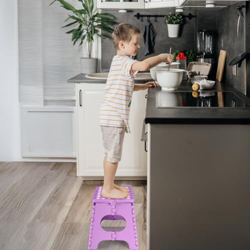 Folding Step Stool 11 Inch (Light Purple / 11 Inch)
