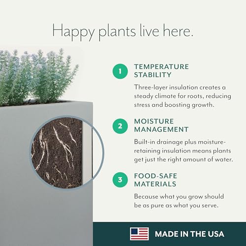 PolyStone Monterray Cube Planter