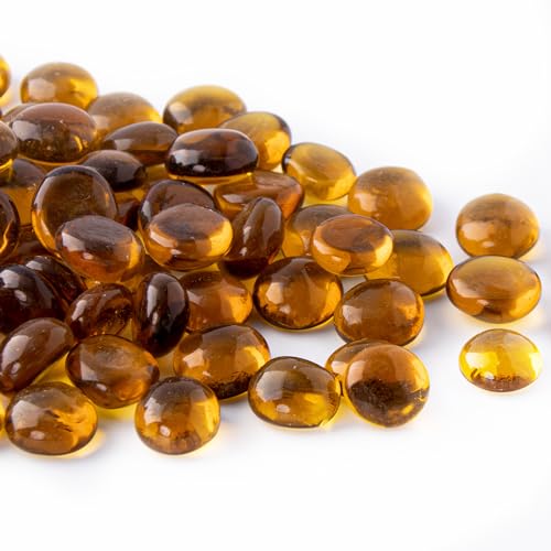 50PCS Mini Glass Gems (Amber)