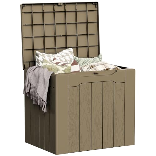 33 Gallon Outdoor PP Storage Container (Light Coffee / 33 Gallon)