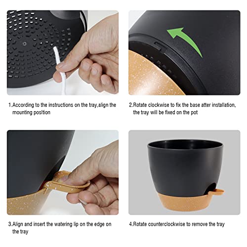 Large Self Watering Pots (3 Count)