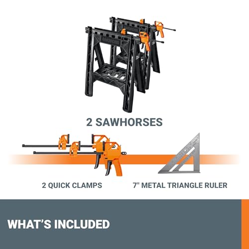 Clamping Sawhorses (Clamping Sawhorses + Triangle Ruler)