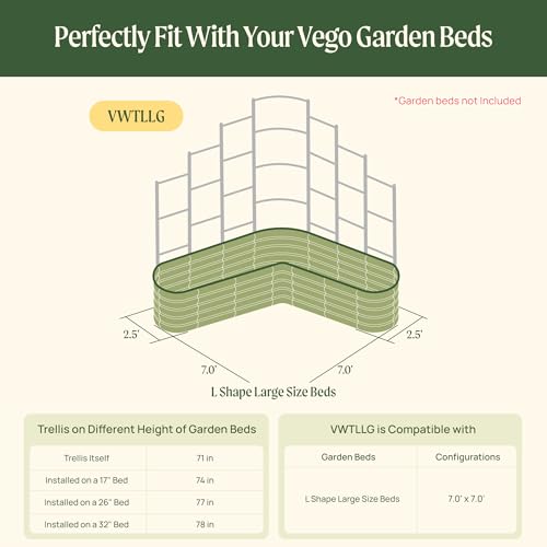 Modular Wall Trellis System (7.0' X 7.0' L-shape Large)