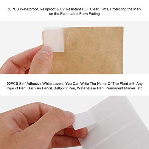 25PCS Copper Metal Plant Tags Plant Labels with 50Pcs Labels (25 Count)