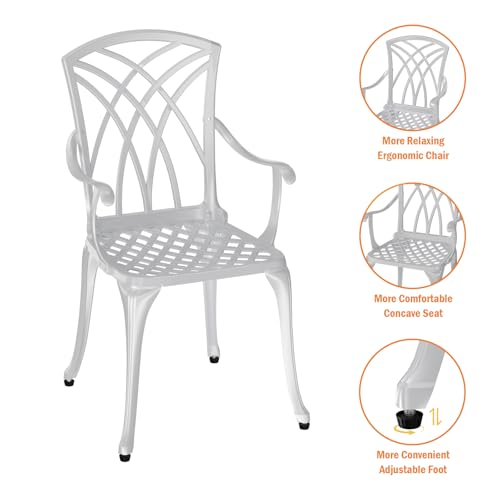 Patio Bistro Set 3 Piece (Woven / White)