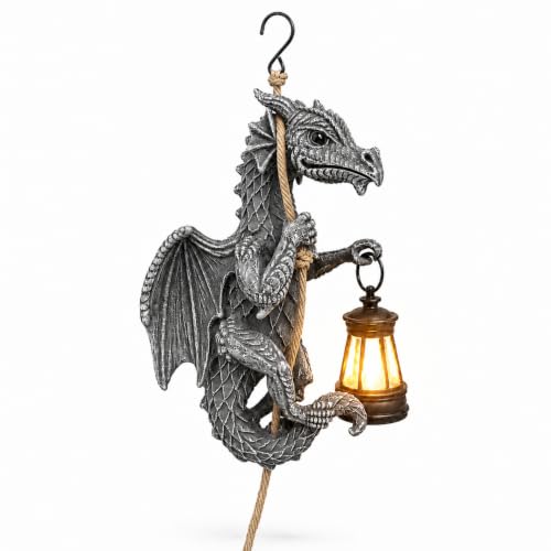 Solar Hanging Dragon Garden Decor with LED Lantern (Dragon)