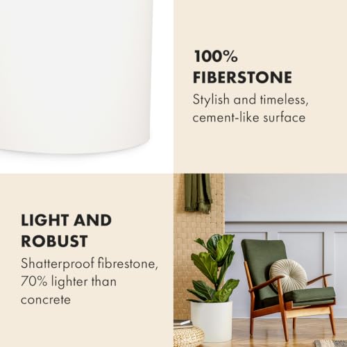 Large Planter for Indoor or Outdoor (Matte White / 14.6 Inch)