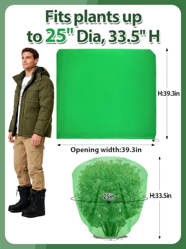 12Pcs 39.3x39.3" 70GSM Thick Plant Covers Freeze Protection for Shrub (12 Count)